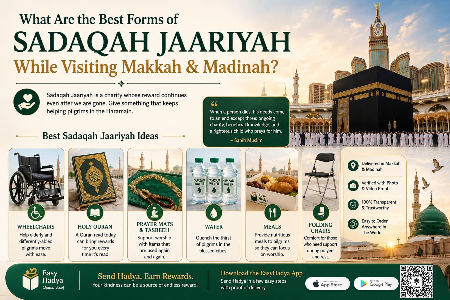 Best Sadaqah Jaariyah in Makkah and Madinah