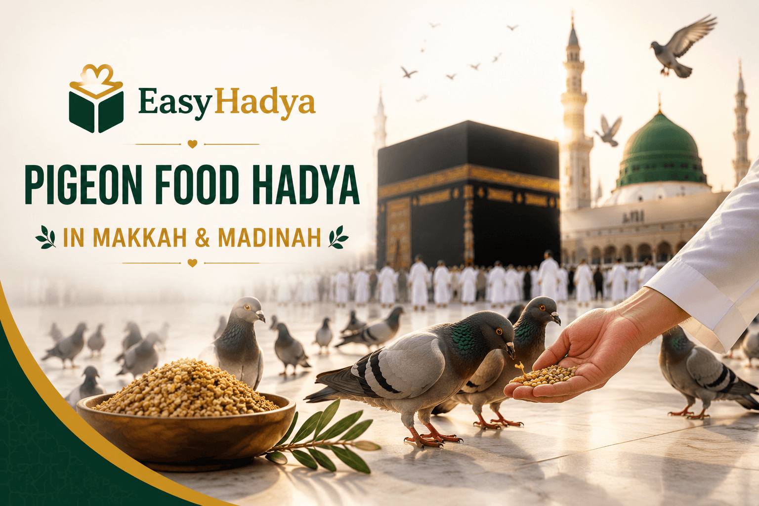 Pigeon Food Distribution in Makkah and Madinah | Send Hadya Online
